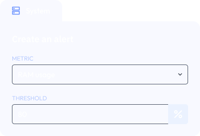 Monitoring alerts form